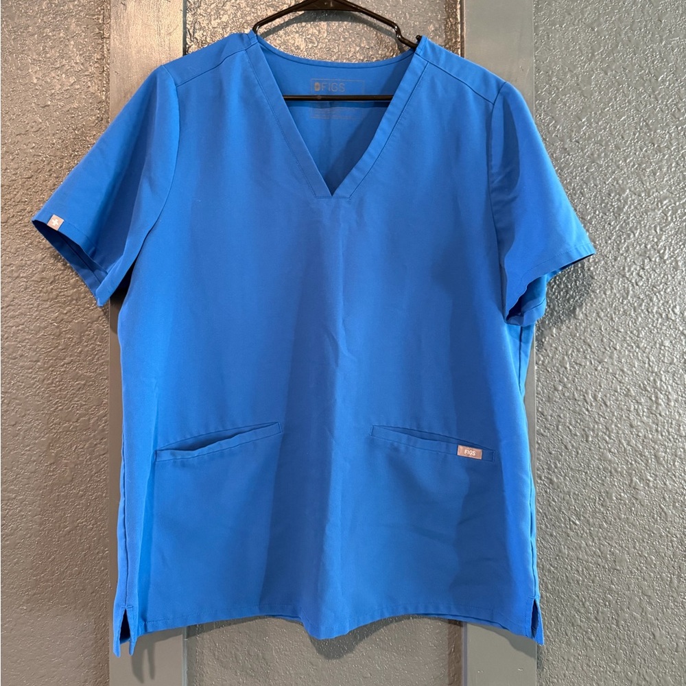 Figs Royal Blue Scrub Top Size Extra Large